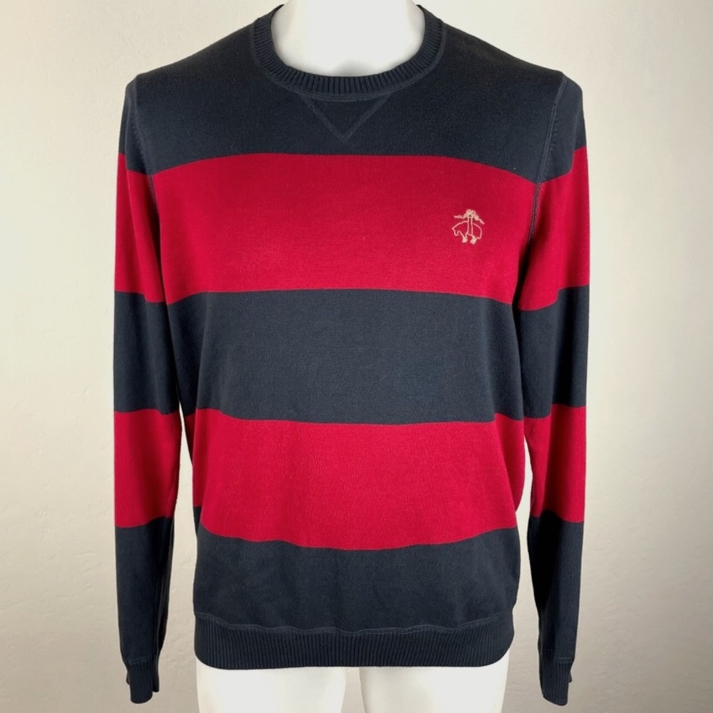 BROOKS BROTHERS - RED AND BLUE STRIPED SWEATER